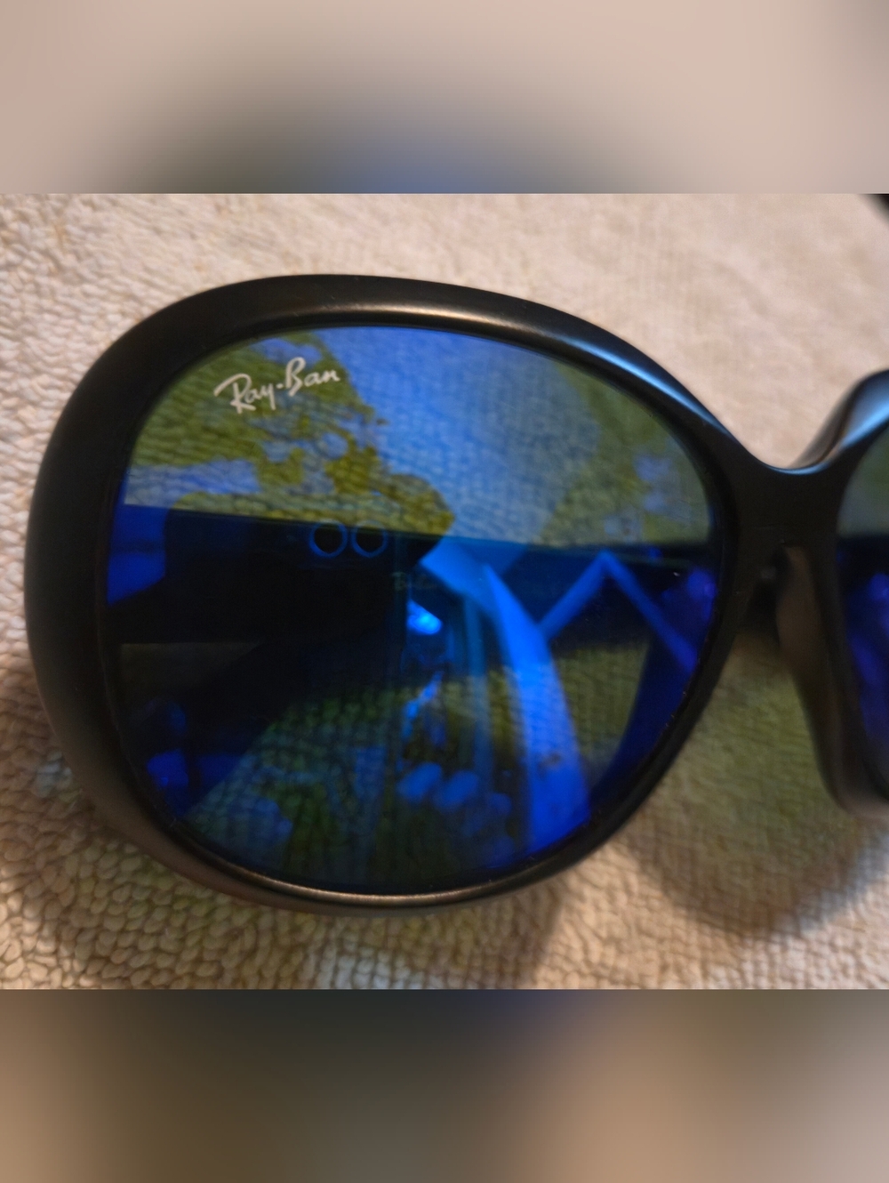 RayBan Jackie Ohh II 4098 Black Frame Blue Lens Women's Sunglasses - Picture 4 of 9